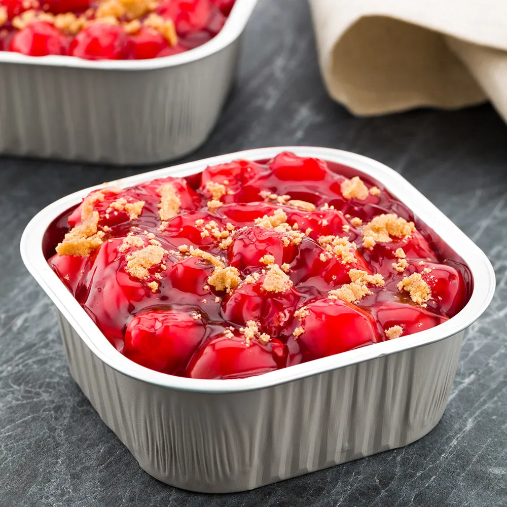 10 oz Square Gray Aluminum Baking Cup - Lids Available - 4 1/4" x 4 1/4" x 1 1/2" - 100 count box