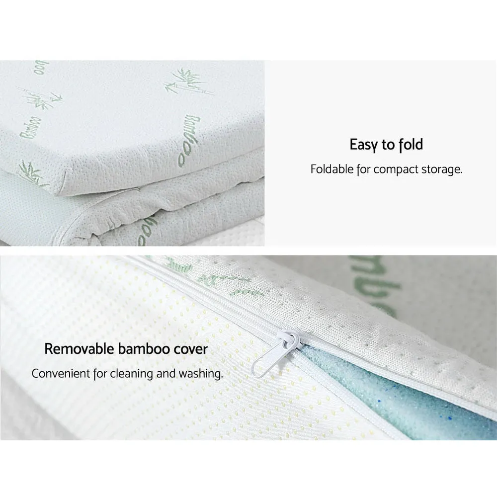 11-Zone Memory Foam Mattress Topper, 8cm King, Giselle Bedding