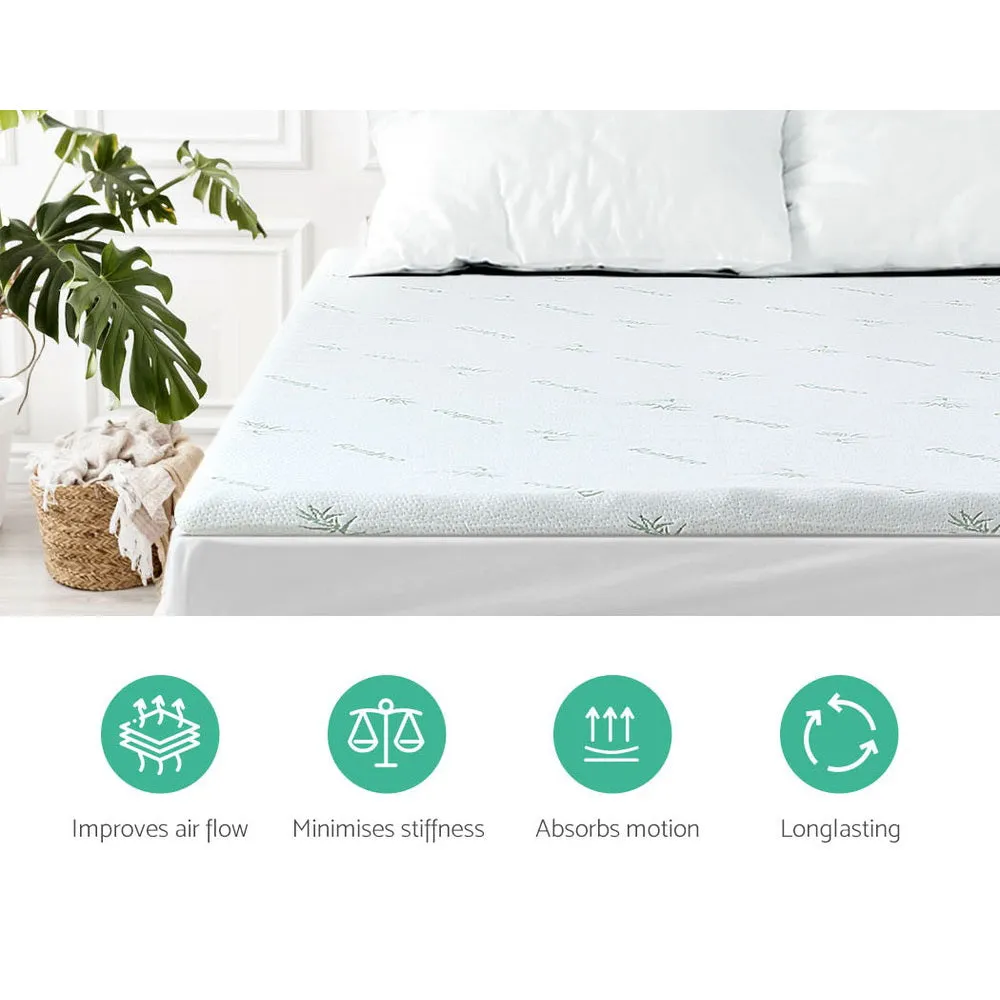 11-Zone Memory Foam Mattress Topper, 8cm King, Giselle Bedding