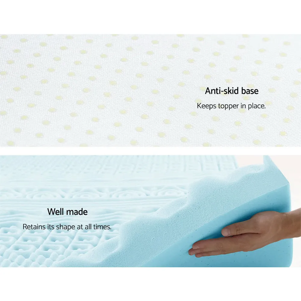 11-Zone Memory Foam Mattress Topper, 8cm King, Giselle Bedding