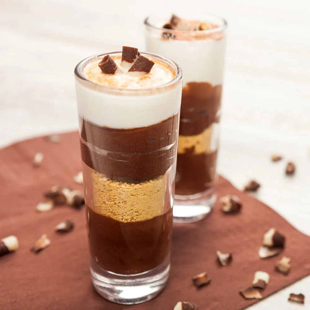 3 oz Round Glass Mini Cannello Dessert Shooter - 1 1/2" x 1 1/2" x 4" - 10 count box