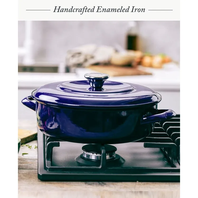 4-Quart 1873 Enameled Iron Dutch Oven - Cobalt Blue