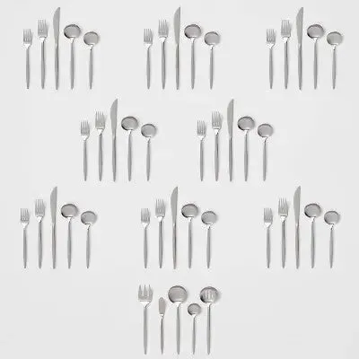 45pc Shapleigh Flatware Set Silver - Threshold