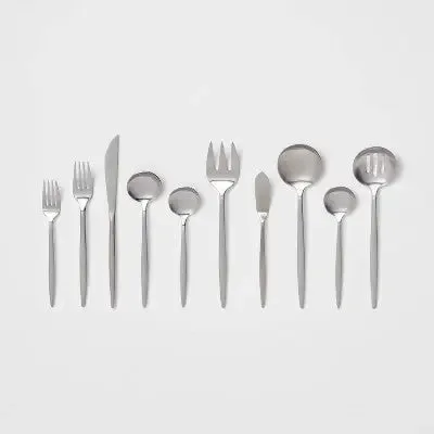 45pc Shapleigh Flatware Set Silver - Threshold