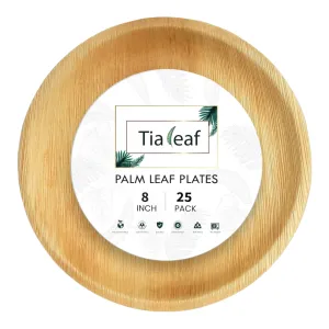 8 Inch Round Disposable Palm Leaf Plates