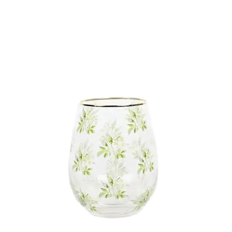 8 OAK LANE | Stemless Wine Glass - Garden Buds
