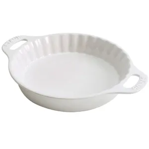 9" Ceramic Pie Dish - White