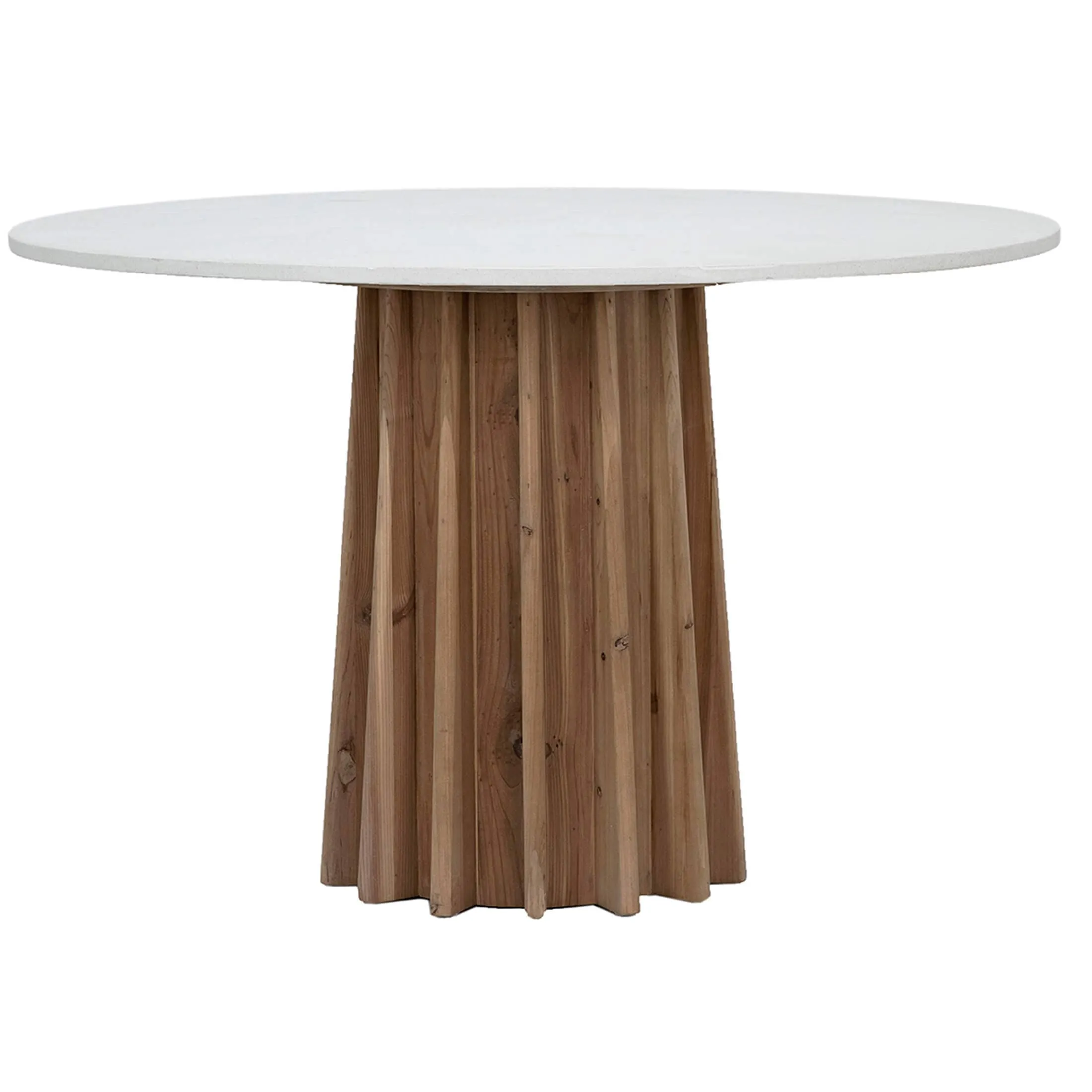 Adonis Dining Table, White Concrete