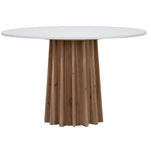 Adonis Dining Table, White Concrete