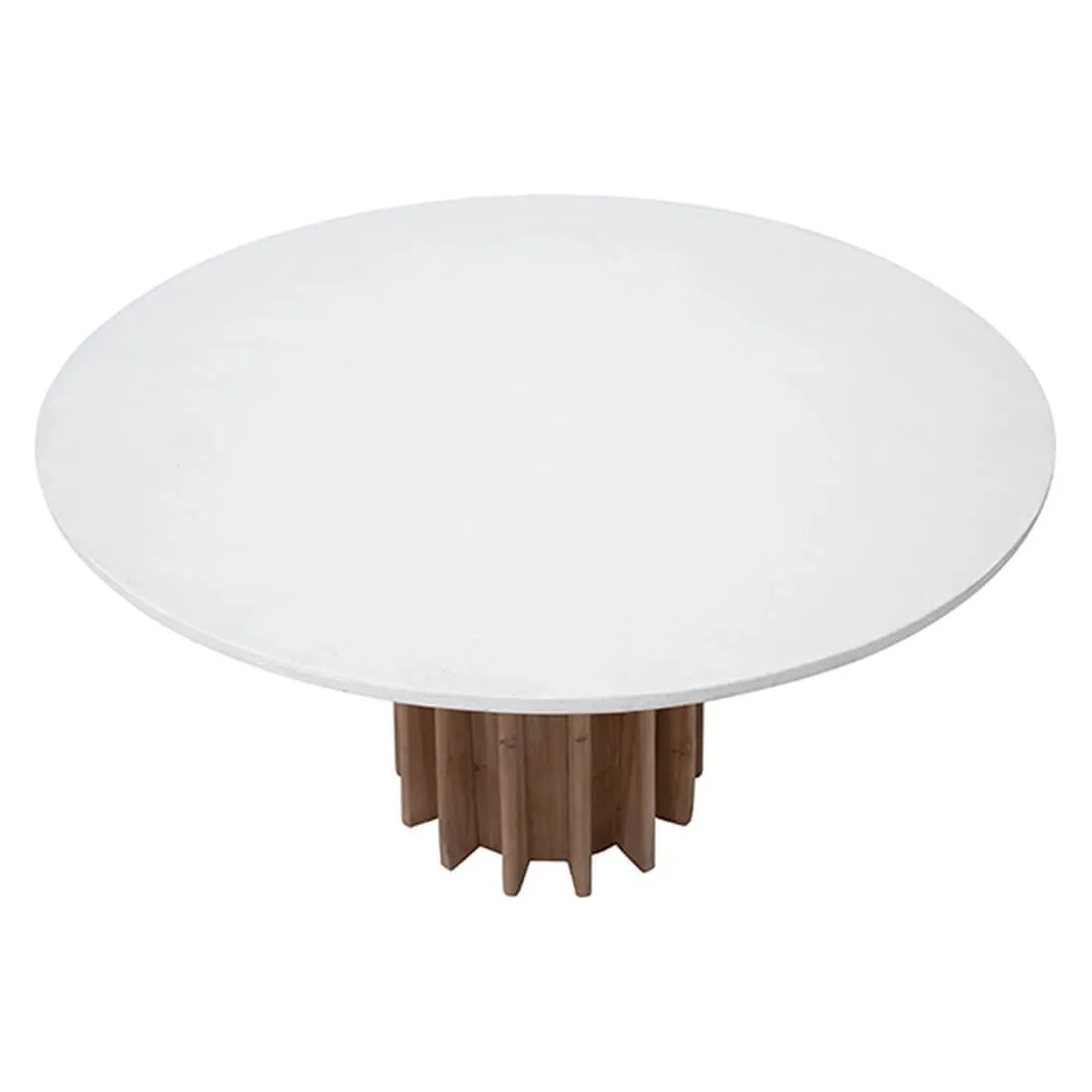 Adonis Dining Table, White Concrete