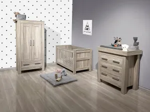 Baby Style Bordeaux 3pc Furniture Set - Ash inc Dream Sprung Mattress