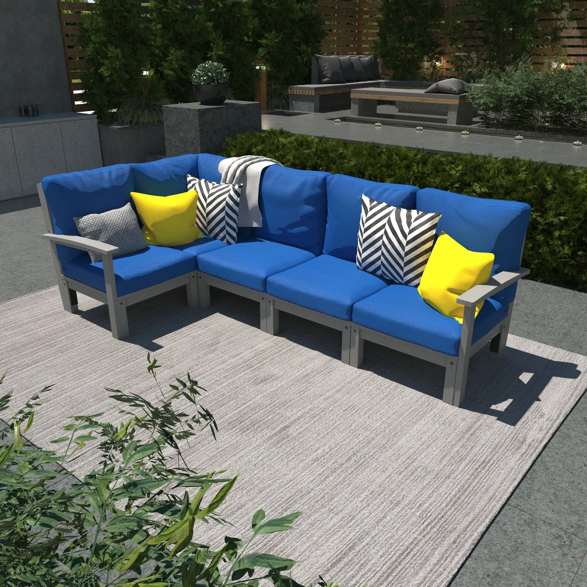 Bespoke Deep Seating: 5 Piece Sectional Set