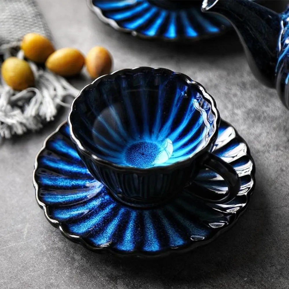 Blue Artisan Teapot Set
