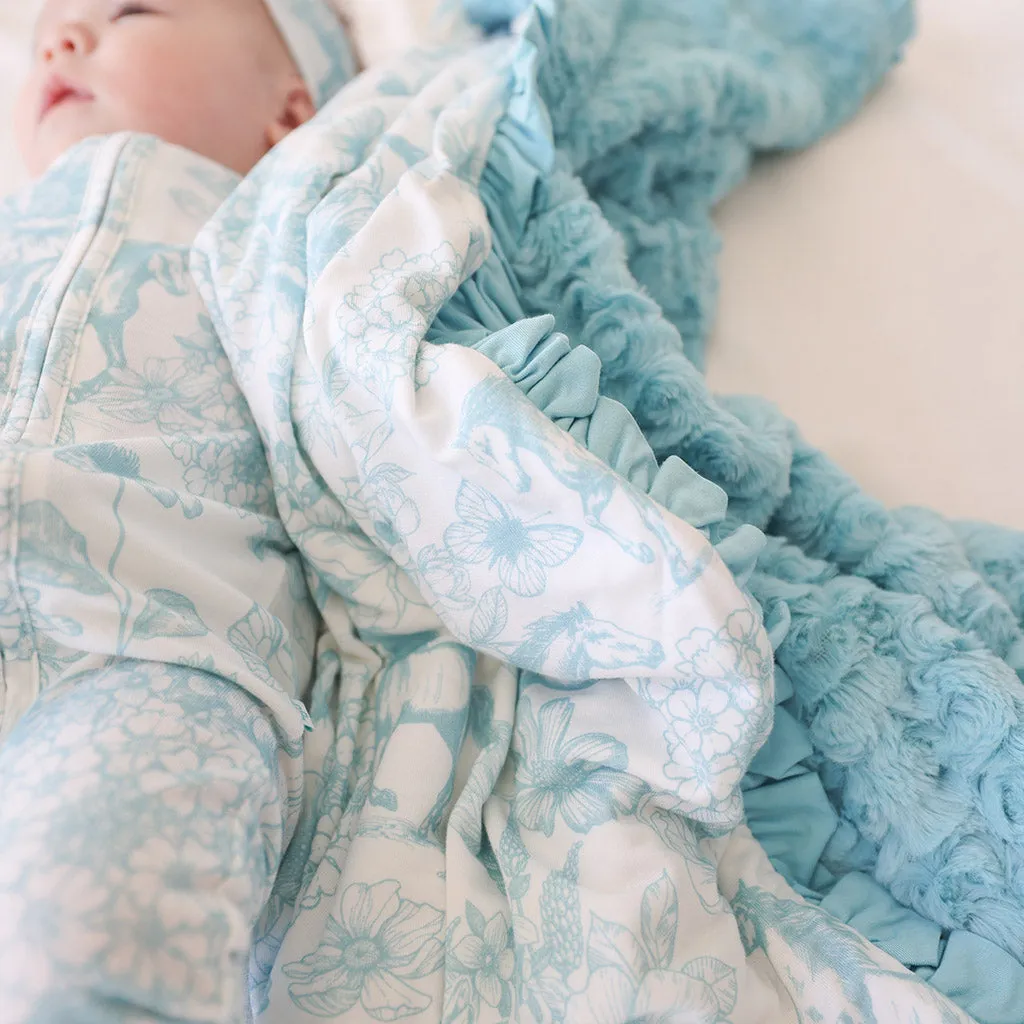 Charlotte Anne Minky Ruffled Luxette Patoo® Blanket