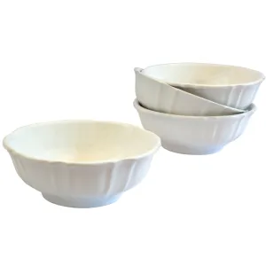 Chloe 4 Piece Soup/Cereal Bowl Set in White