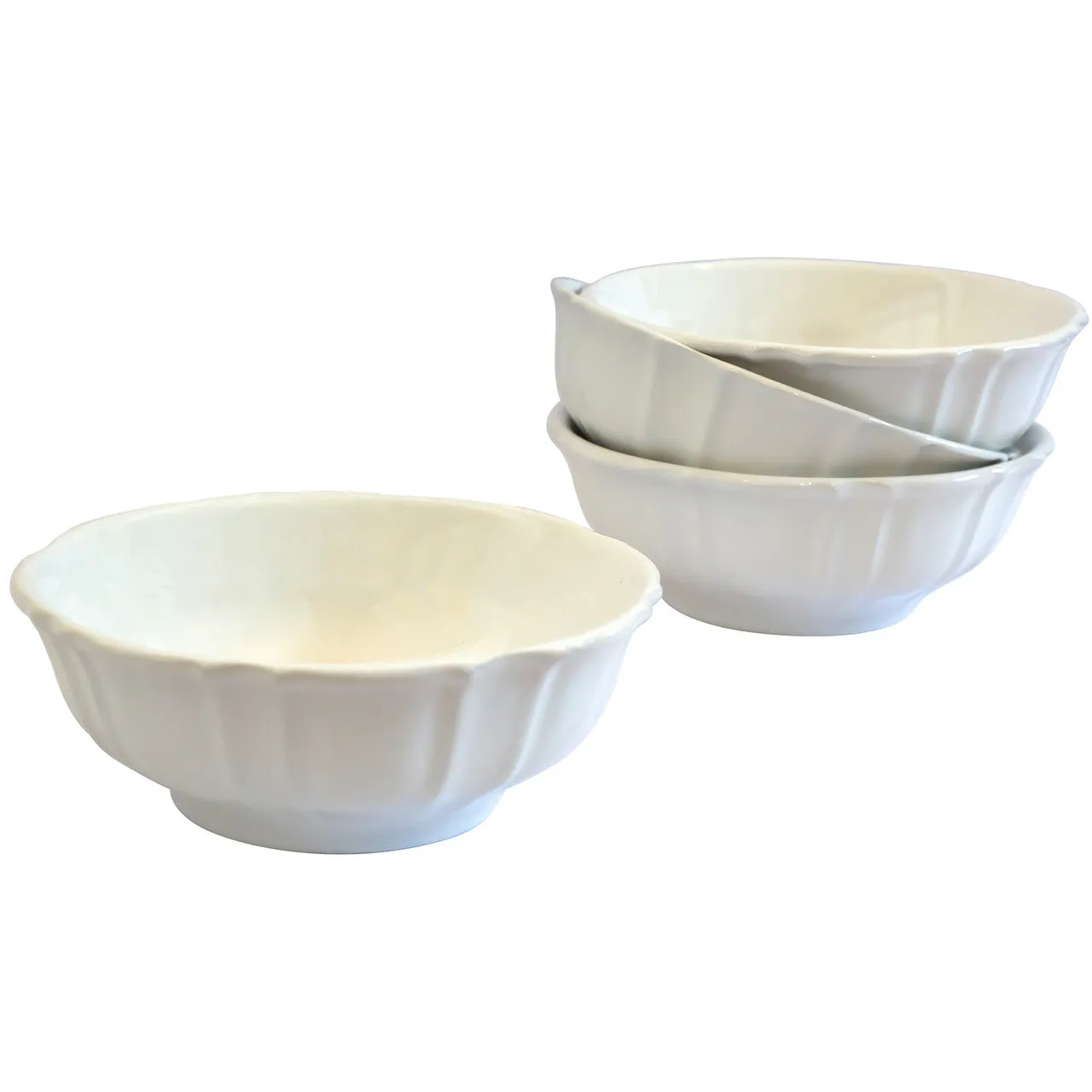 Chloe 4 Piece Soup/Cereal Bowl Set in White