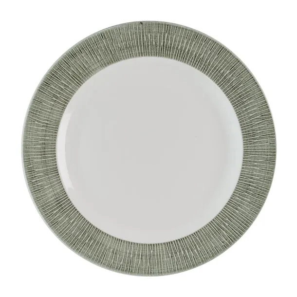 Churchill Bamboo Ceramic Spinwash Alpine Footed Plates 305mm (Pack of 12) - HR427