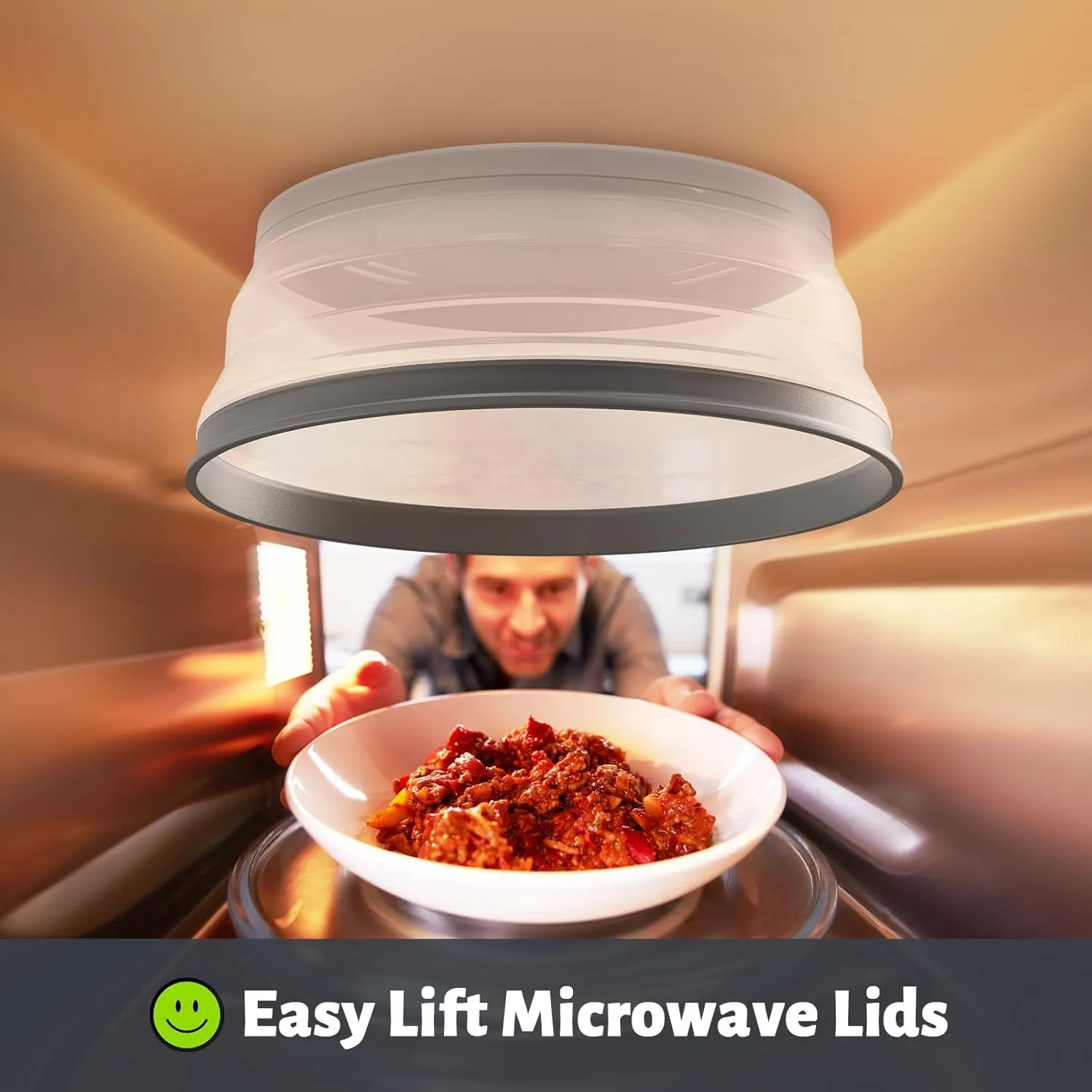 Collapsible Microwave Food Cover - Perfect for Leftovers