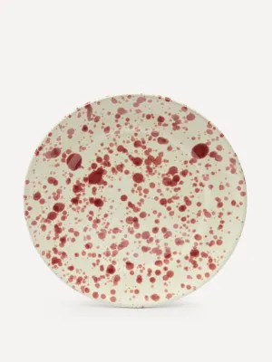 Dinner plate in cranberry