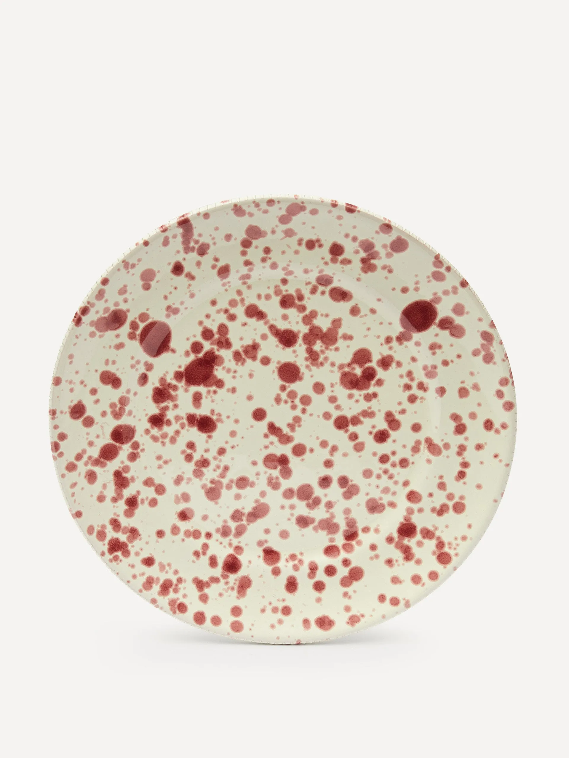 Dinner plate in cranberry