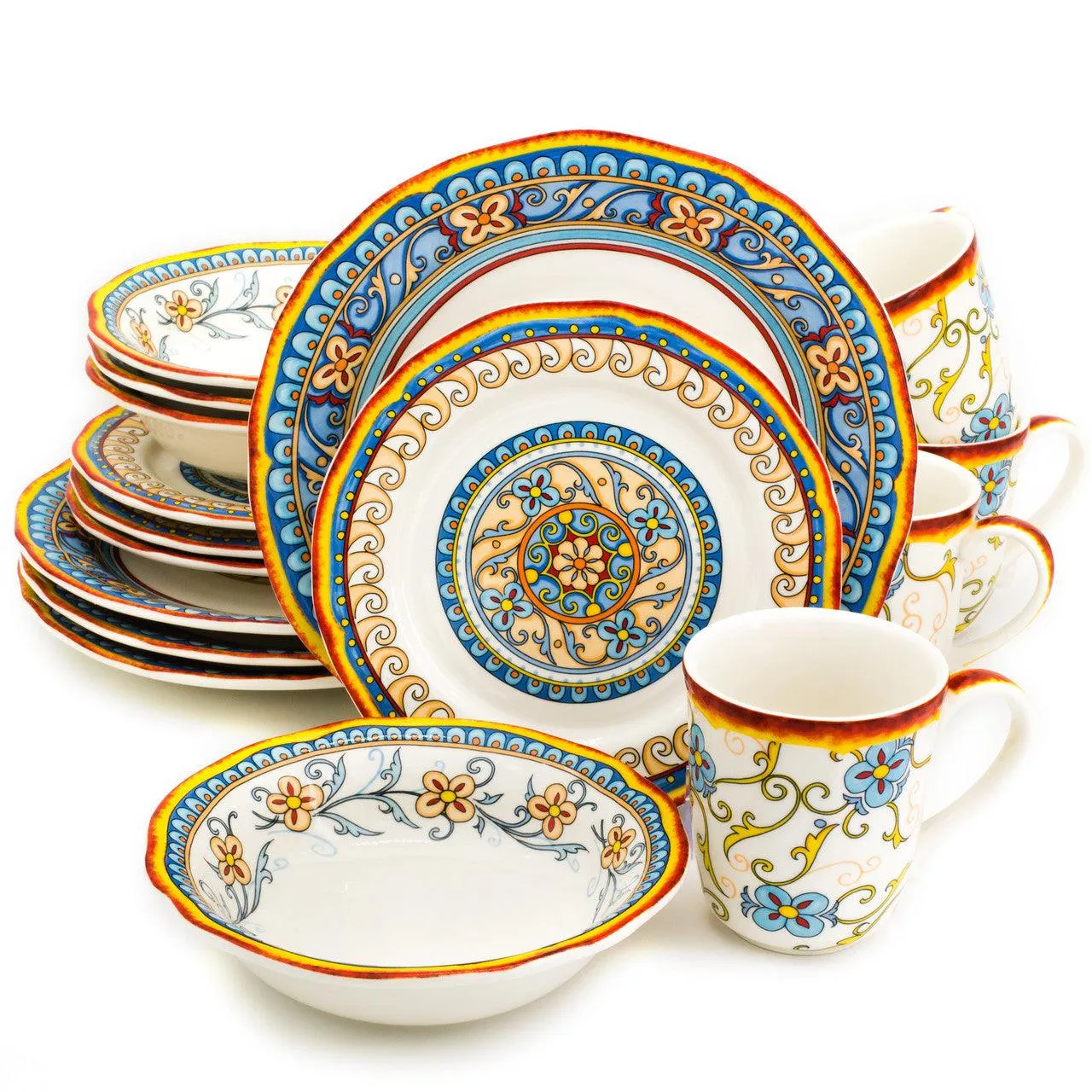 Duomo Italian Style Stoneware Dinnerware Set, Service for 4