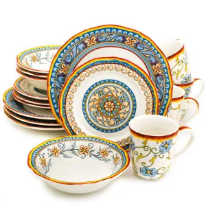 Duomo Italian Style Stoneware Dinnerware Set, Service for 4