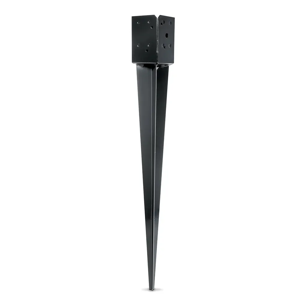 E-Z Spike Black Powder-Coated Post-Base Spike for 4x4