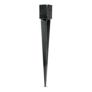 E-Z Spike Black Powder-Coated Post-Base Spike for 4x4