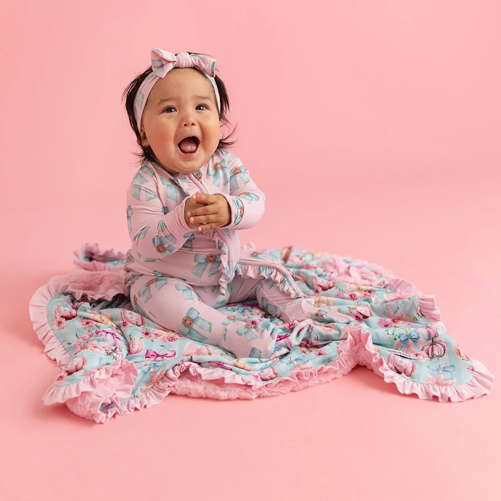 Edie Minky Ruffled Luxette Patoo® Blanket