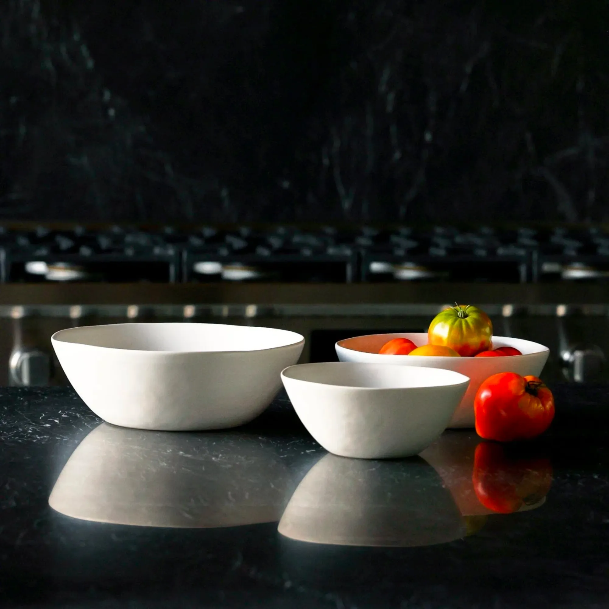 Fable Nested Serving Bowls - Cloud White