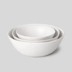 Fable Nested Serving Bowls - Cloud White