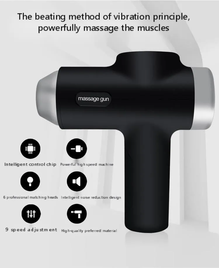 Fascial Gun Massage Gun Fitness Muscle Deep Relaxation Multifunctional Electric Smart Touch Screen Massager