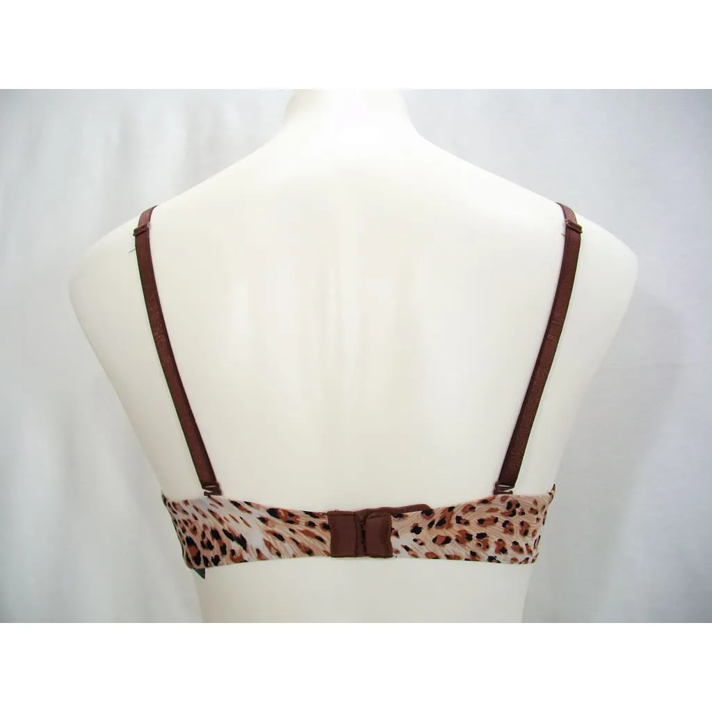 Felina 130566 Enchanted T-Shirt Memory Foam Underwire Bra 32D Chocolate Cheetah