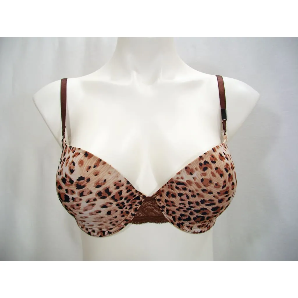 Felina 130566 Enchanted T-Shirt Memory Foam Underwire Bra 32D Chocolate Cheetah