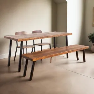 Gibson Industrial Dining Table - Chunky Round Leg