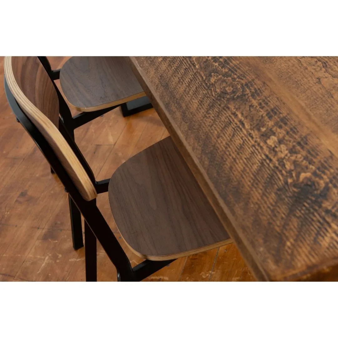 Gibson Industrial Dining Table - Chunky Round Leg