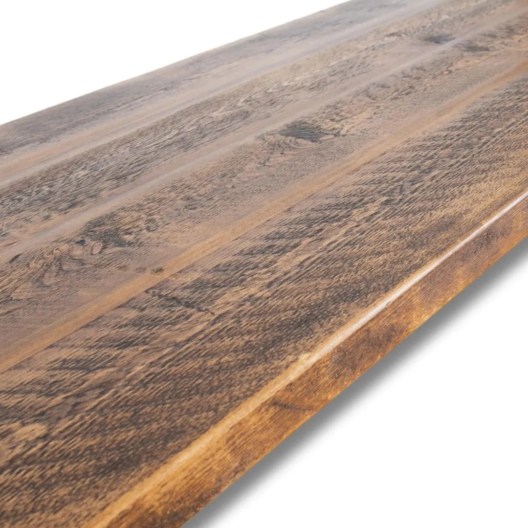 Gibson Industrial Dining Table - Chunky Round Leg