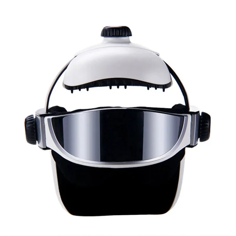 Head Massager Eye Massager 2 in 1 Relieve Stress Promote Sleep Music Massage Helmet Automatic Infrared Pressure Head Massager