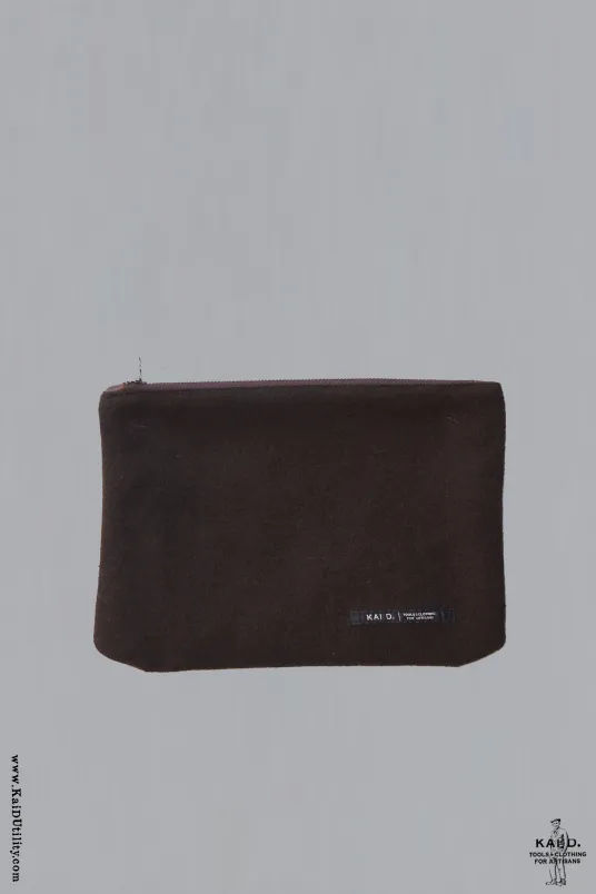 Hold All Utility Pouch - Brown Texture Wool