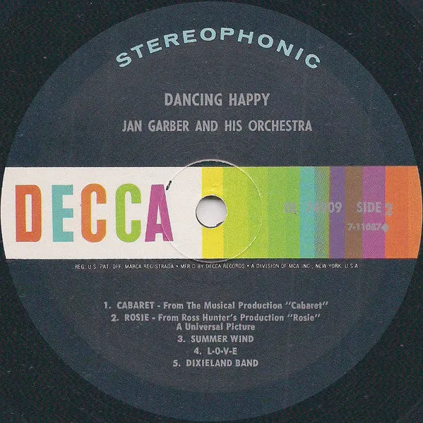 Jan Garber And His Orchestra - Dancing Happy (LP, Album) (NM or M-)