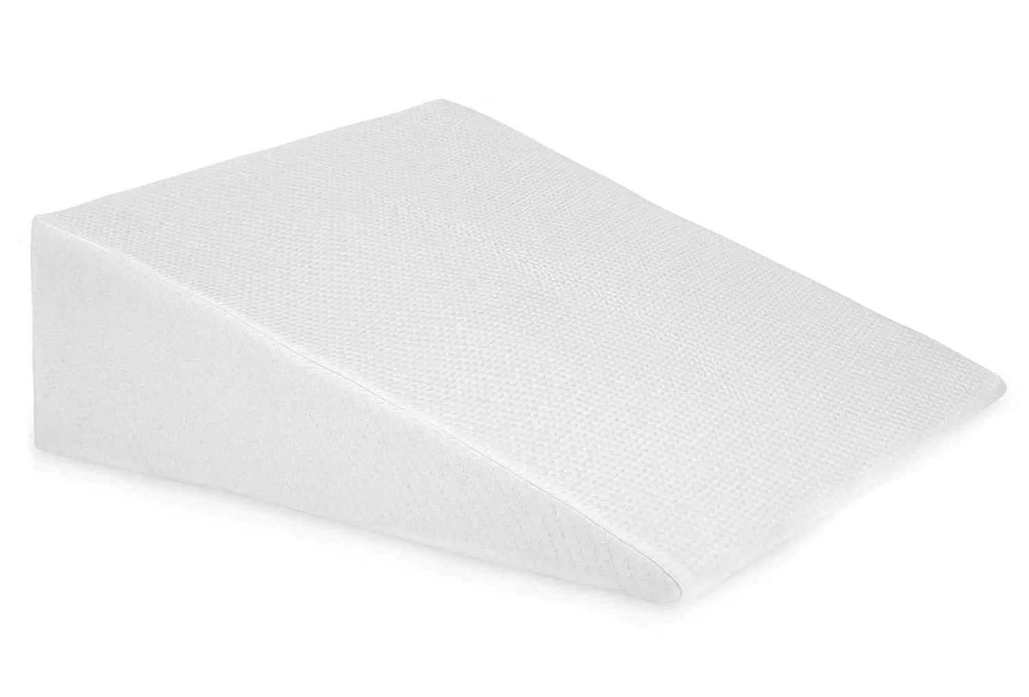 Kuber Industries Bed Wedge Pillow with Memory Foam Top-Ideal for Comfortable and Restful Sleeping-Alleviates Neck, Washable Cover (Cream)-KUBMART11418