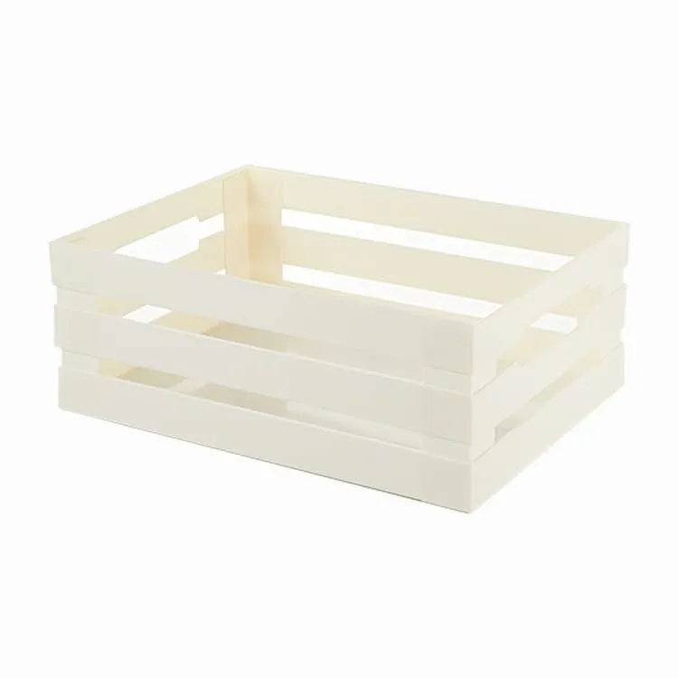 Kuber Industries Multipurpose Portable Large Storage Basket|Box For Storage Without Lid-Pack of 2 (Beige)