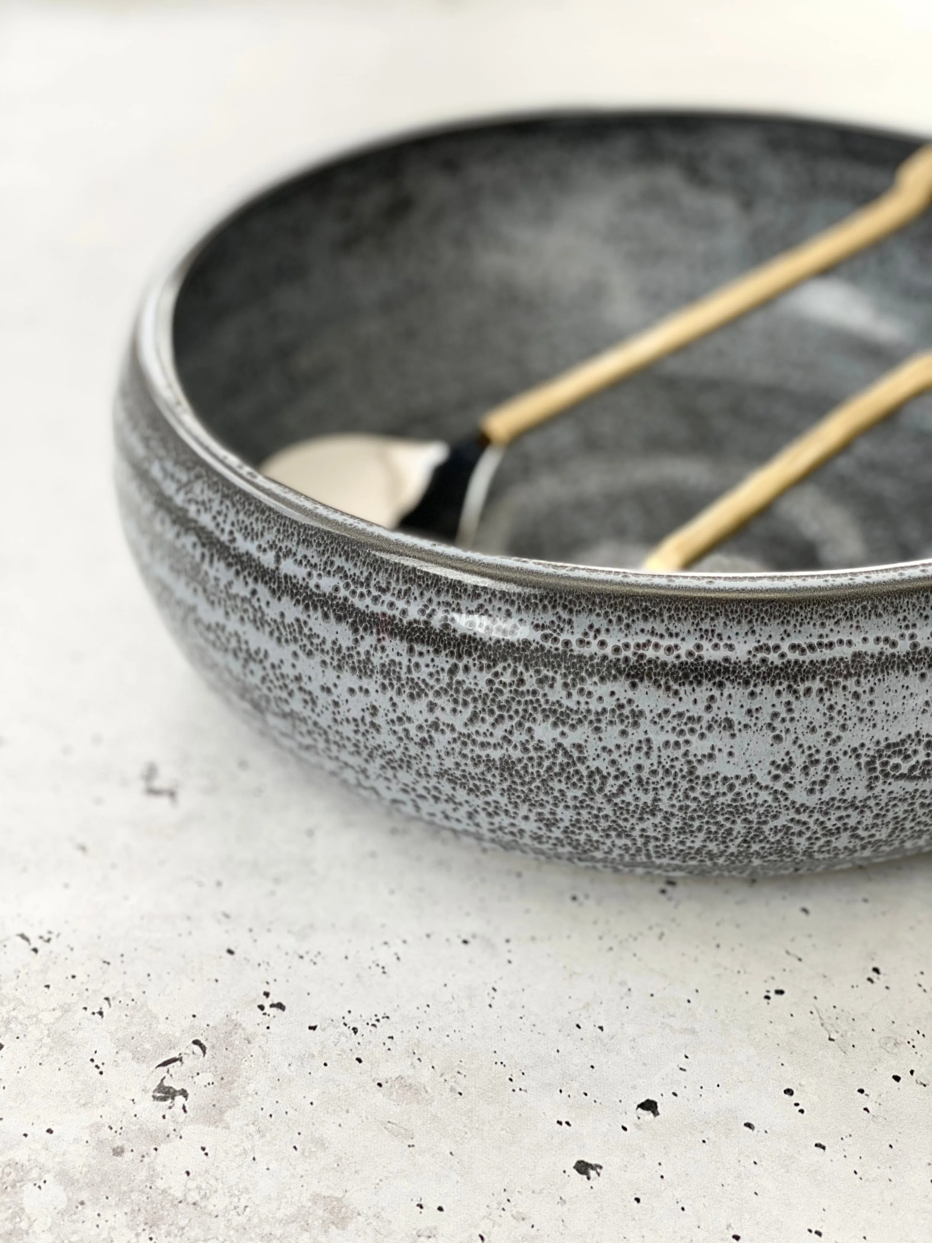 Large Australian Made Salad Bowl - Storm