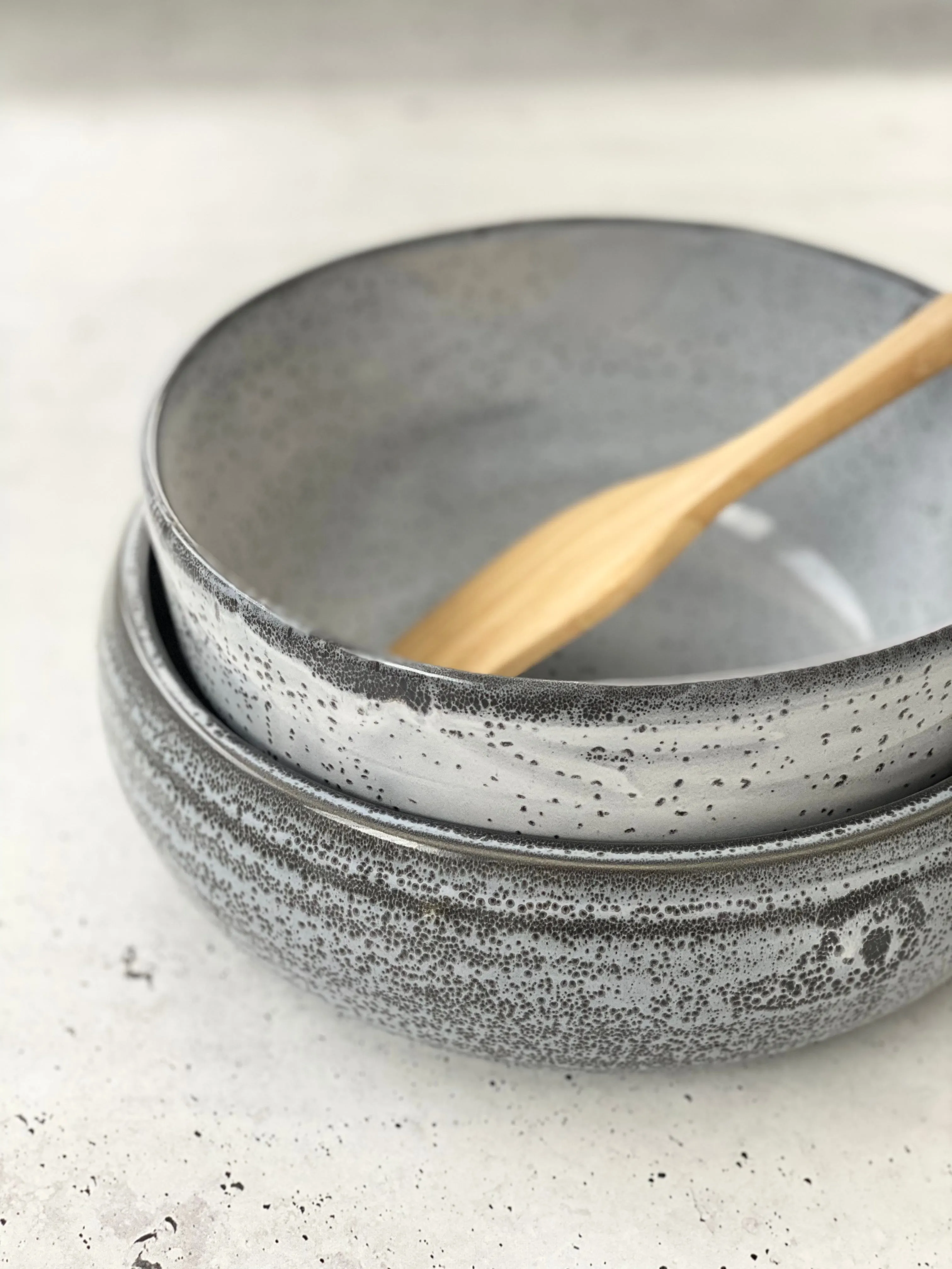 Large Australian Made Salad Bowl - Storm