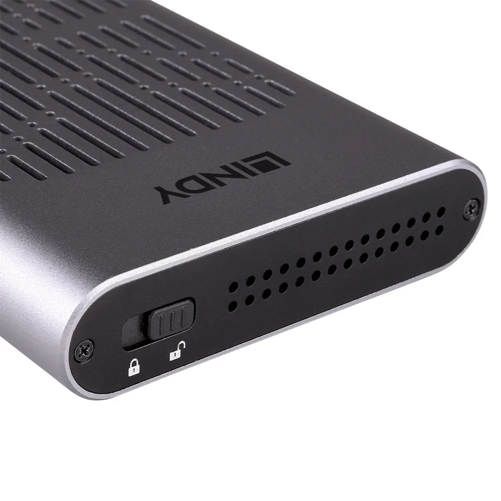 Lindy - Storage Enclosure - Clone Function - M.2 Nvme Card / Pcie (Nvme) - Usb 3.2 (Gen 2X2)