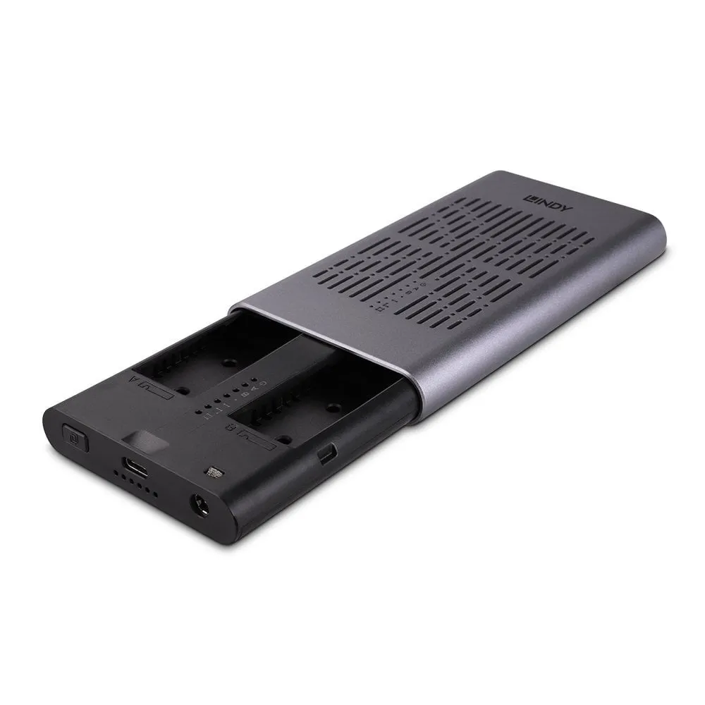 Lindy - Storage Enclosure - Clone Function - M.2 Nvme Card / Pcie (Nvme) - Usb 3.2 (Gen 2X2)