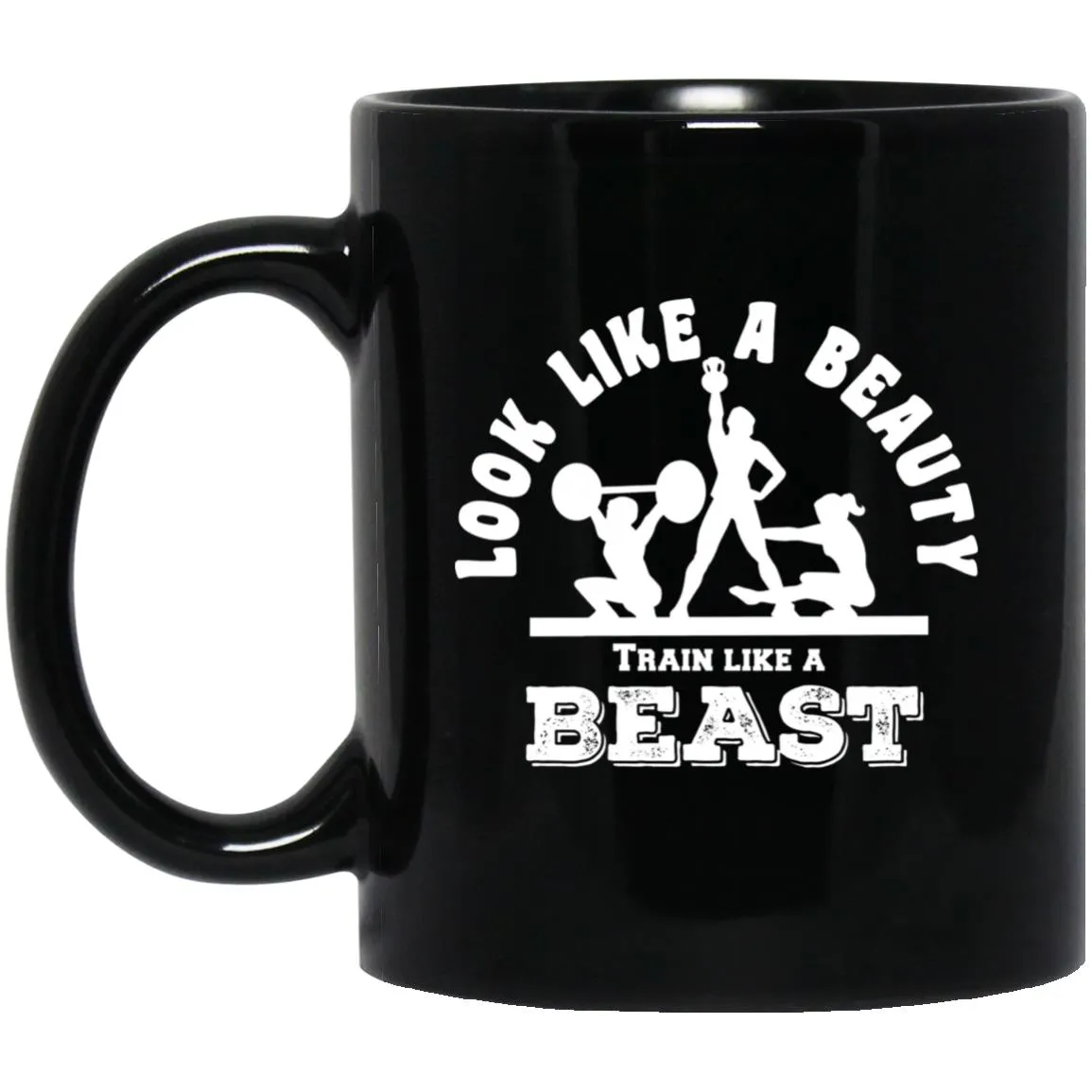 Look Like A Beauty Black Mug