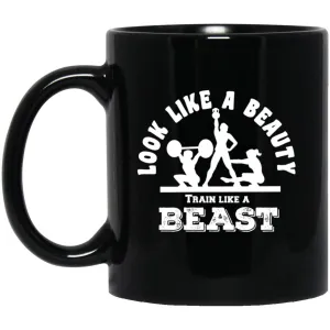 Look Like A Beauty Black Mug