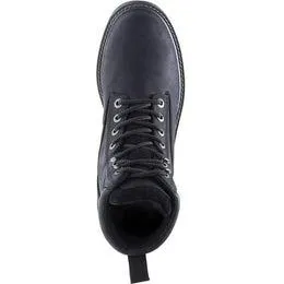 MEN'S WOLVERINE BLACK FLOORHAND WATERPROOF 6" WORK BOOT