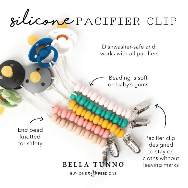 Mustard Pacifier Clip by Bella Tunno